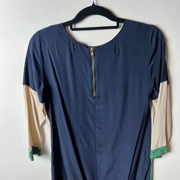 Club Monaco silk color‎ block dress women’s size 2 - Picture 9 of 12